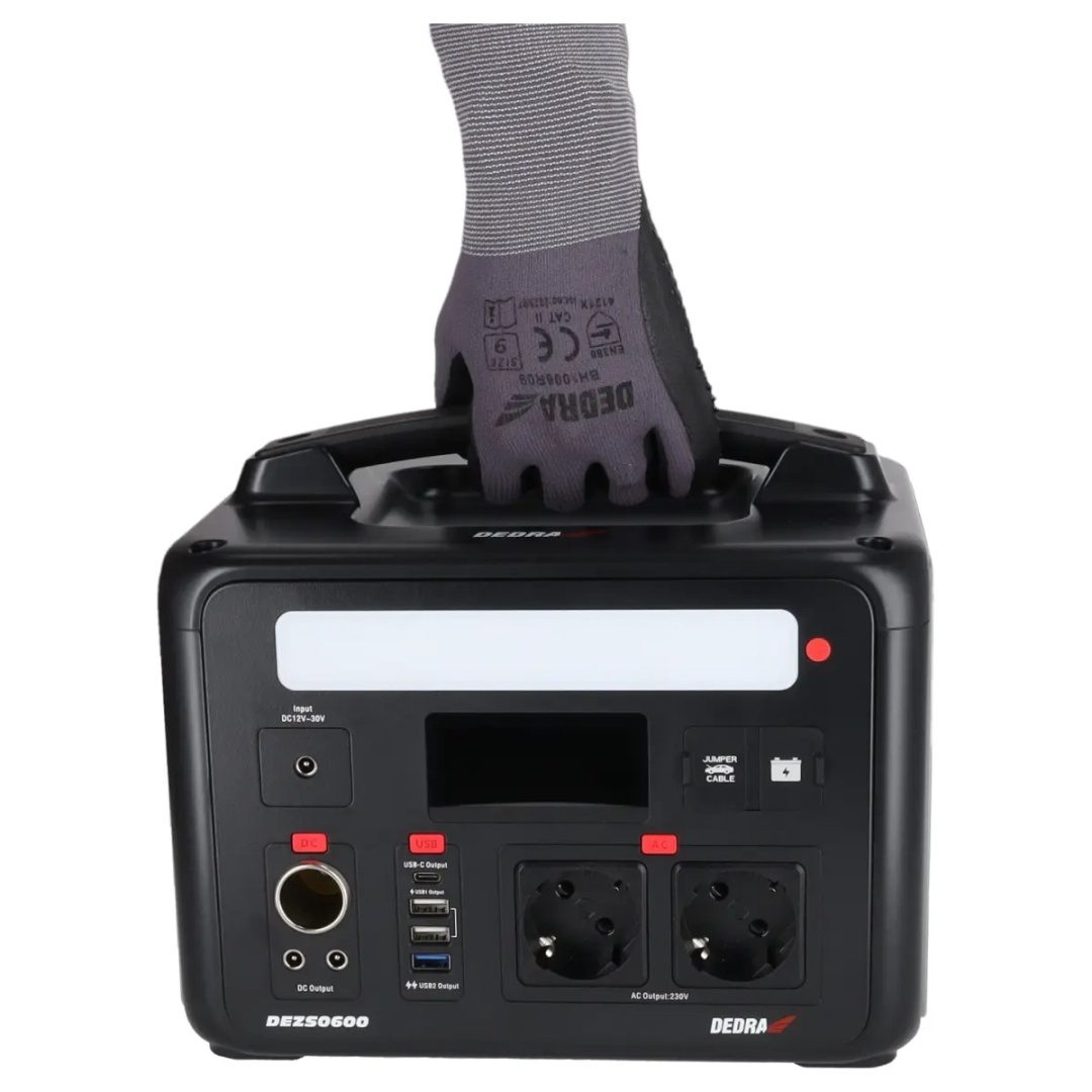 STACJA ZASILANIA DEDRA 600 W 640 Wh LiFePO₄ Z FUNKCJĄ ROZRUCHU 12 V - DEZS0600 - obrazek 4