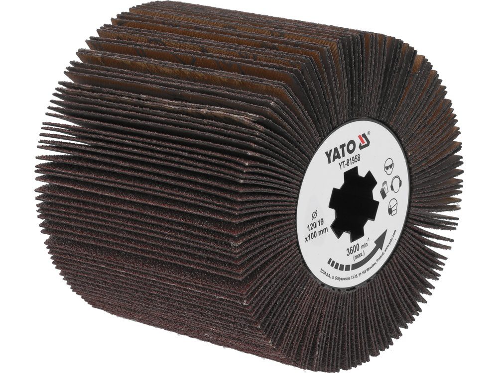 SZCZOTKA DO SATYNIARKI YATO LISTKOWA P120 120×100×19 - YT-81958