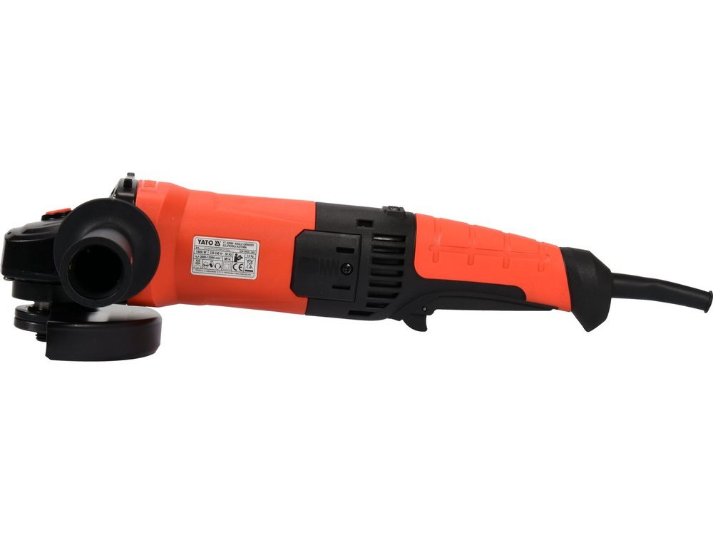 SZLIFIERKA KĄTOWA YATO 1400W 125 MM Z TYLNYM UCHWYTEM I REGULACJĄ PRĘDKOŚCI 3000-12000 OBR./MIN - YT-82099 - obrazek 2