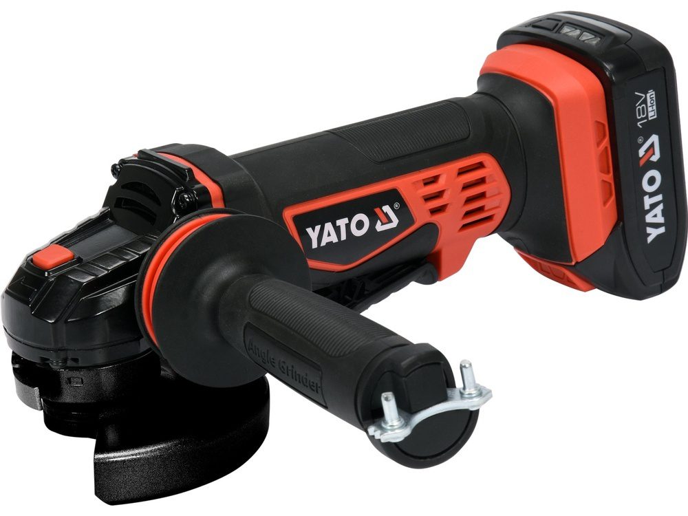 SZLIFIERKA KĄTOWA YATO 18V, 125 MM, 10000 MIN⁻¹ - AKUMULATOR 2 AH - YT-82826