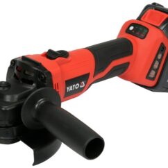 SZLIFIERKA KĄTOWA YATO 18V, 125 MM, 3000-8500 MIN⁻¹ - 2 x AKUMULATOR 4 AH - YT-828295
