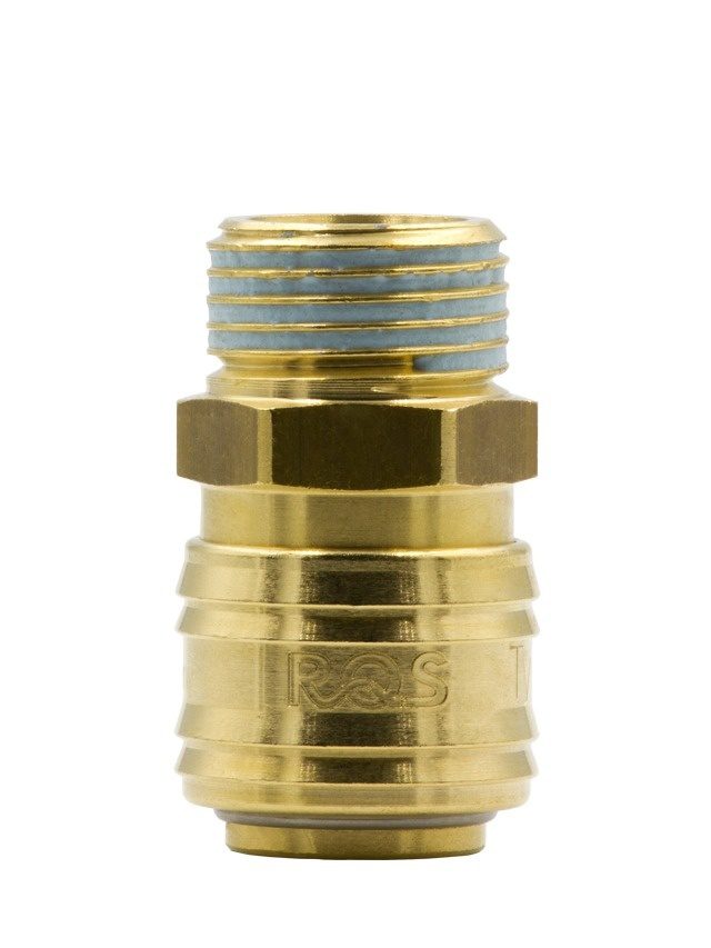 SZYBKOZŁĄCZE - GNIAZDO PNEUMATYCZNE MOSIĘŻNE RQS GW. ZEW. 1/2” - 26KAAW21MPX