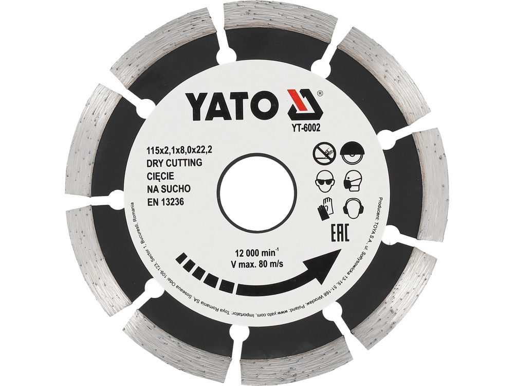 TARCZA DIAMENTOWA SEGMENTOWA 115 MM - YT-6002