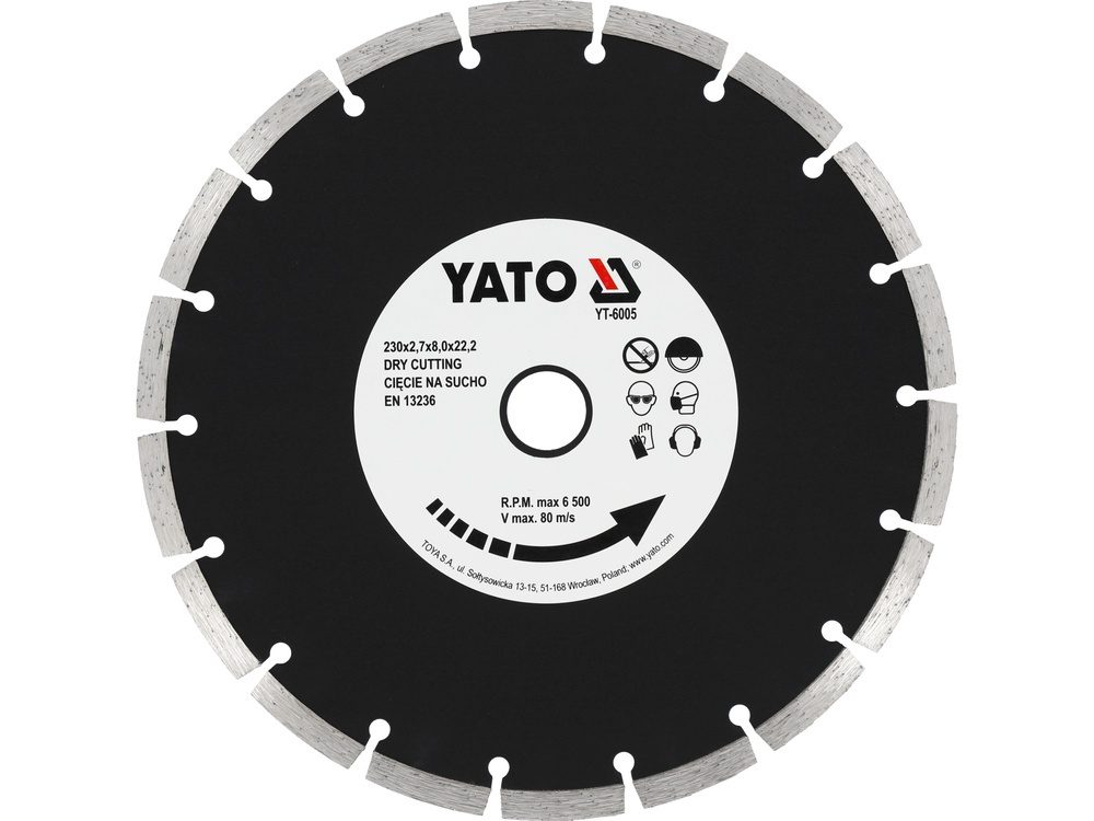 TARCZA DIAMENTOWA SEGMENTOWA 230 MM - YT-6005