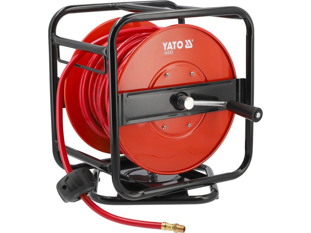 WĄŻ PNEUMATYCZNY NA ZWIJAKU KORBOWYM 8 mm - 30 m - G1/4" - YT-24253
