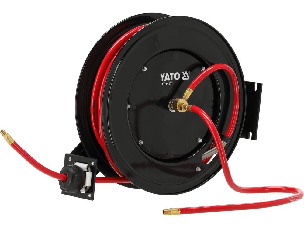 WĄŻ PNEUMATYCZNY NA ZWIJAKU AUTOMATYCZNYM YATO 9,5 mm (3/8") - 20 m - G1/4" - YT-24251