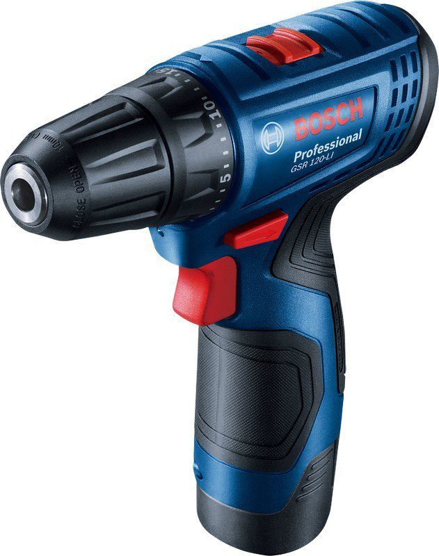 WIERTARKO-WKRĘTARKA AKUMULATOROWA BOSCH GSR 120-LI 12 V 30 Nm 2×2.0 Ah + LATARKA GLI 12V-300 WALIZKA - obrazek 2