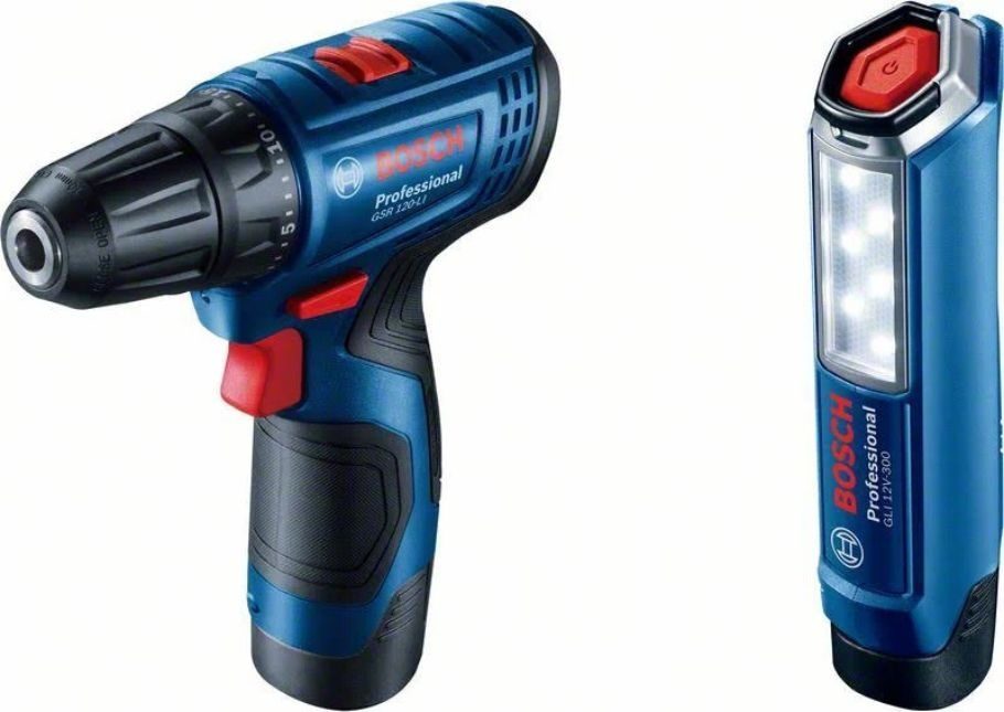 WIERTARKO-WKRĘTARKA AKUMULATOROWA BOSCH GSR 120-LI 12 V 30 Nm 2×2.0 Ah + LATARKA GLI 12V-300 WALIZKA - obrazek 3