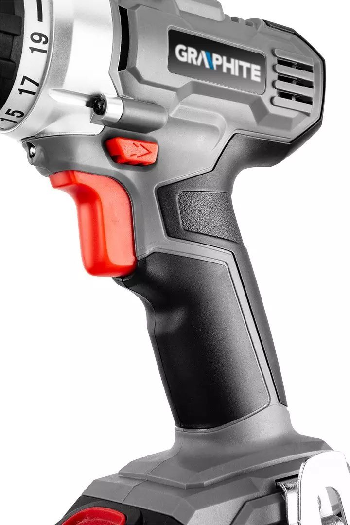 WIERTARKO-WKRĘTARKA GRAPHITE ENERGY+ 18V LI-ION, ZDEJMOWANY UCHWYT 10 MM, 2 x AKUMULATOR 2AH, ŁADOWARKA, WALIZKA - 58G022-SET2 - obrazek 8