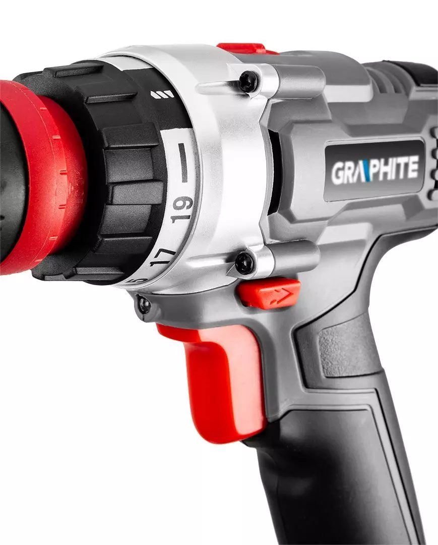 WIERTARKO-WKRĘTARKA GRAPHITE ENERGY+ 18V LI-ION, ZDEJMOWANY UCHWYT 10 MM, 2 x AKUMULATOR 2AH, ŁADOWARKA, WALIZKA - 58G022-SET2 - obrazek 13