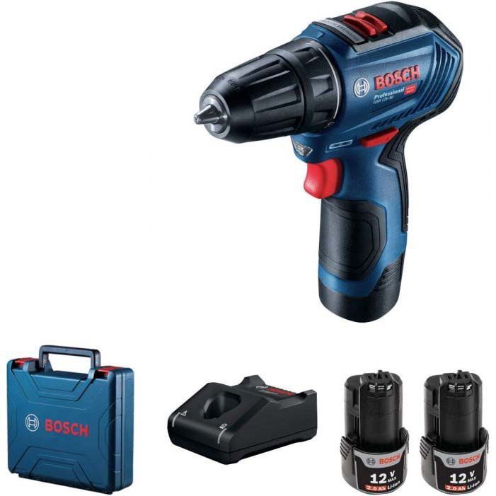 WIERTARKO-WKRĘTARKA AKUMULATOROWA BOSCH GSR 12V-30 12 V 30 Nm 2×2.0 Ah Li-Ion WALIZKA