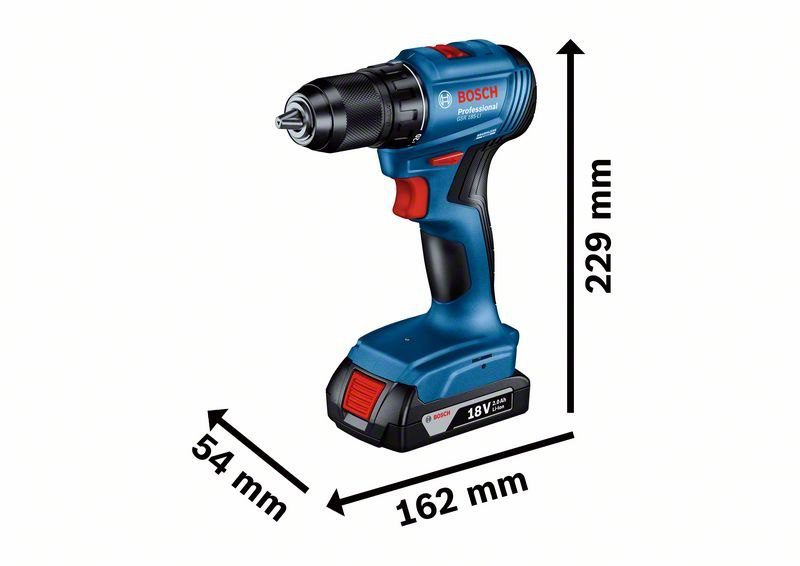 WIERTARKO-WKRĘTARKA AKUMULATOROWA BOSCH GSR 185-LI 18 V 50 Nm BRUSHLESS 2×2.0 Ah Li-Ion – WALIZKA - obrazek 3