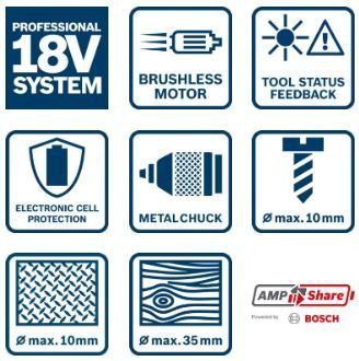 WIERTARKO-WKRĘTARKA AKUMULATOROWA BOSCH GSR 185-LI 18 V 50 Nm BRUSHLESS 2×2.0 Ah Li-Ion – WALIZKA - obrazek 7