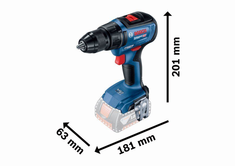 WIERTARKO-WKRĘTARKA AKUMULATOROWA BOSCH GSR 18V-50 18 V 50 Nm BRUSHLESS 2×2.0 Ah Li-Ion L-CASE - obrazek 2