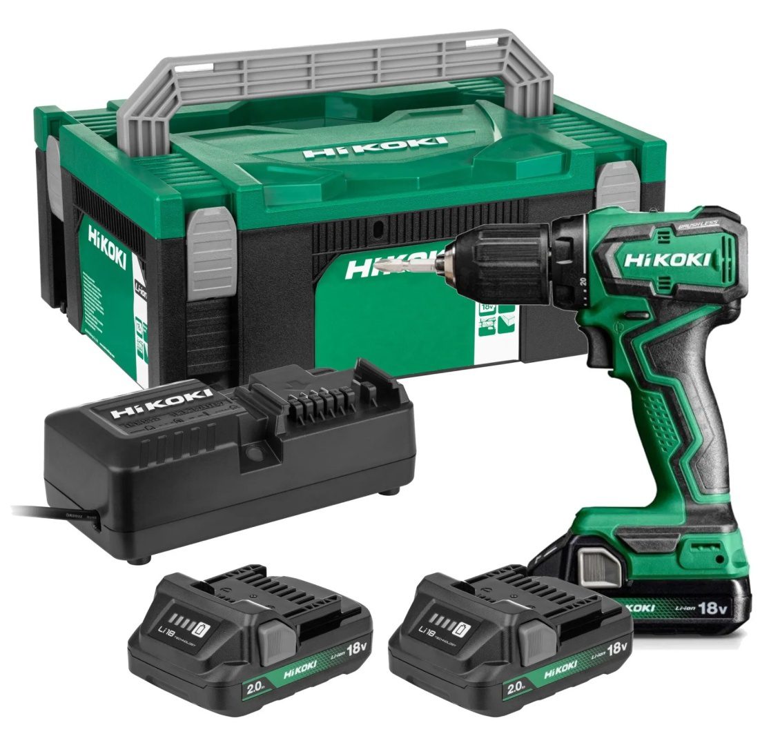 WIERTARKO-WKRĘTARKA AKUMULATOROWA HIKOKI DS18DD 18 V 55 Nm 2×2.0 Ah Li-Ion HITSYSTEM - obrazek 2