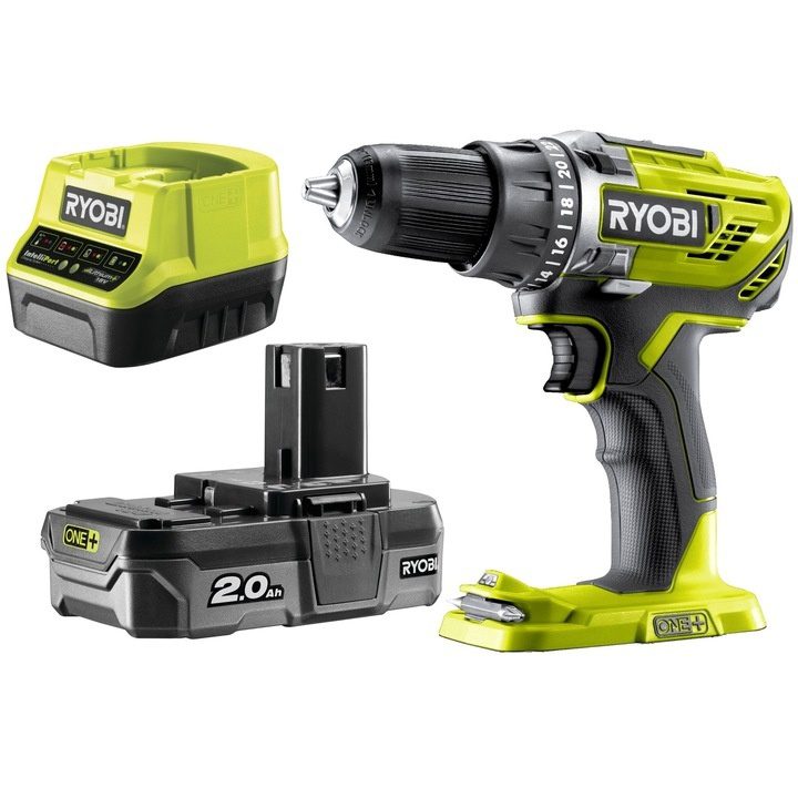 WIERTARKO-WKRĘTARKA RYOBI R18DD3-120S 18 V 50 Nm 1×2.0 Ah Li-Ion - obrazek 2