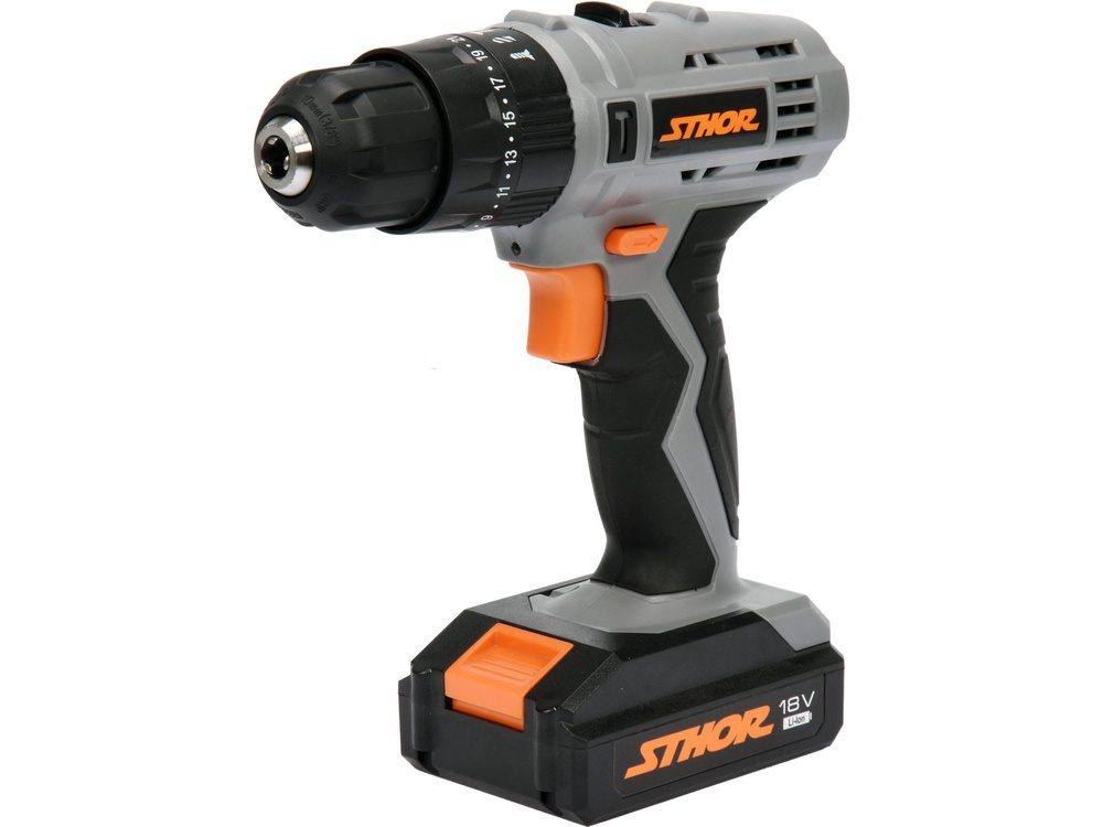 WIERTARKO-WKRĘTARKA UDAROWA STHOR 18V, 24 Nm - AKUMULATOR 1,3 Ah - 78974