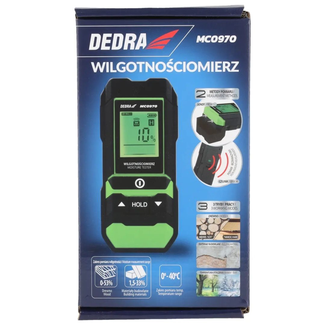 WILGOTNOŚCIOMIERZ DO DREWNA I MATERIAŁÓW BUDOWLANYCH DEDRA - MC0970 - obrazek 7