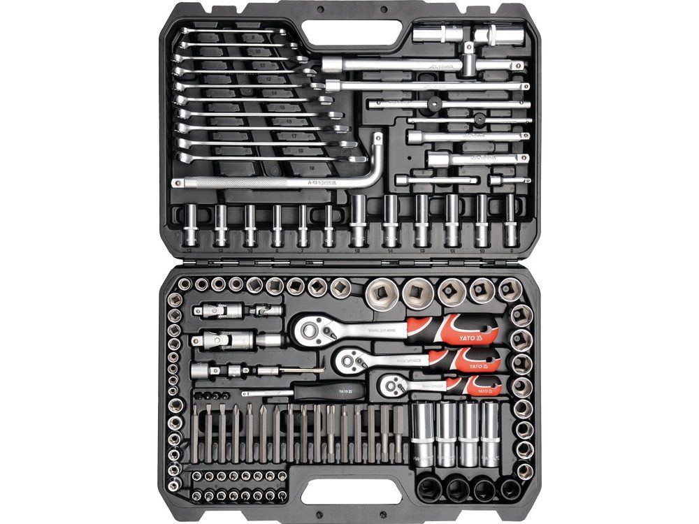 ZESTAW NARZĘDZIOWY YATO 1/4'', 3/8'', 1/2'', (128 el.) - YT-38872 - obrazek 2