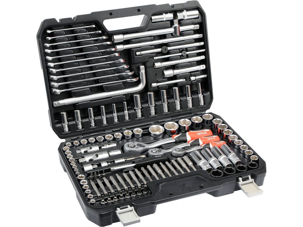 ZESTAW NARZĘDZIOWY YATO 1/4'', 3/8'', 1/2'', (128 el.) - YT-38872