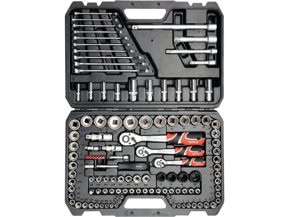 ZESTAW NARZĘDZIOWY YATO 1/2", 3/8", 1/4" XL (120 el.) - YT-38801 - obrazek 2