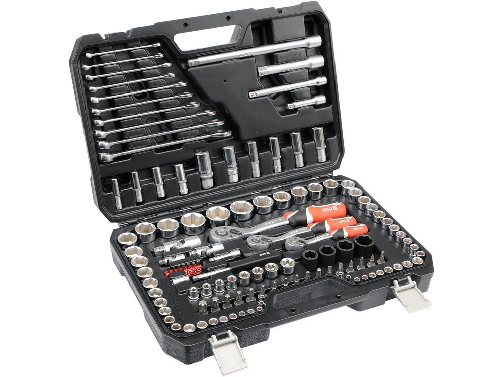 ZESTAW NARZĘDZIOWY YATO 1/2", 3/8", 1/4" XL (120 el.) - YT-38801
