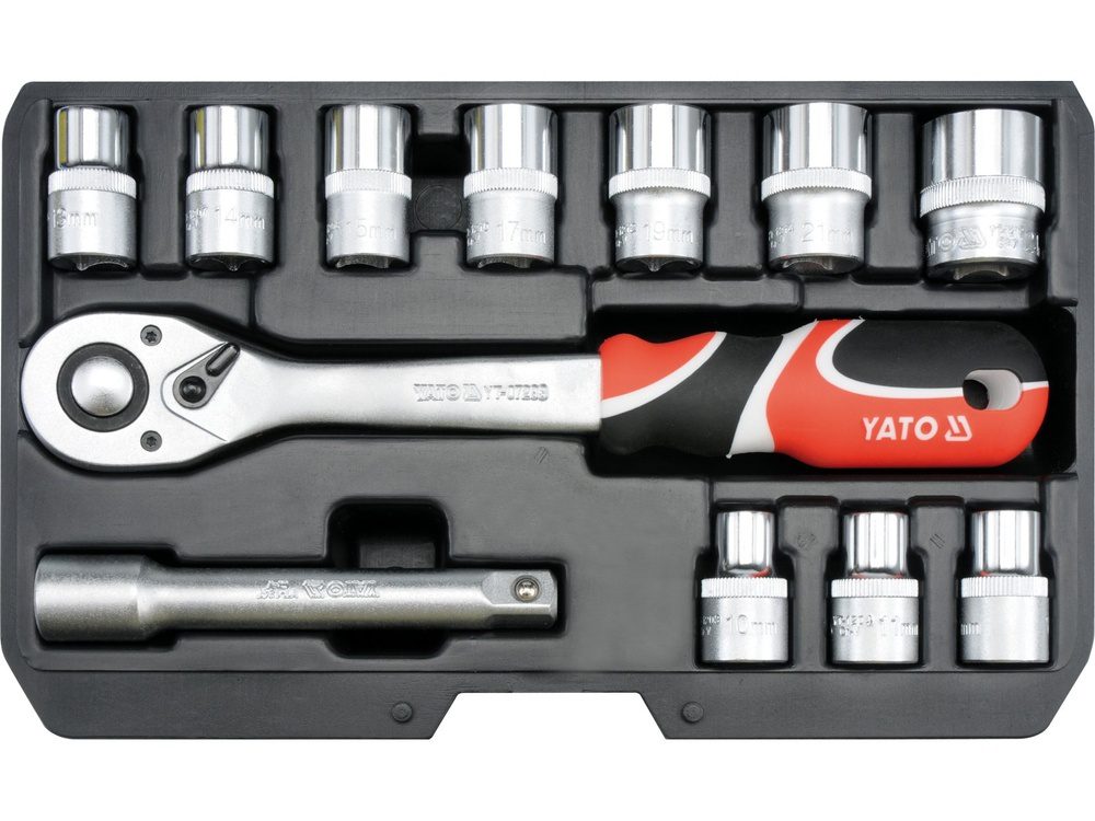 ZESTAW NARZĘDZIOWY YATO 1/2" XS (12 el.) - YT-38671