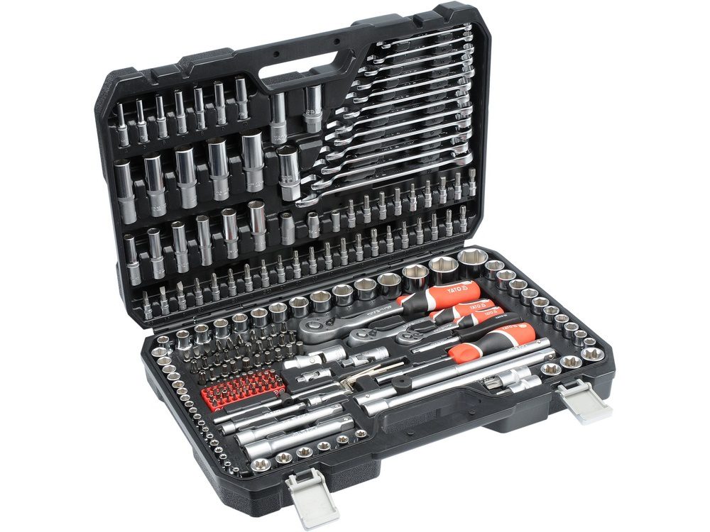 ZESTAW NARZĘDZIOWY YATO XXL 1/4", 3/8", 1/2" (216 el.) - YT-38841