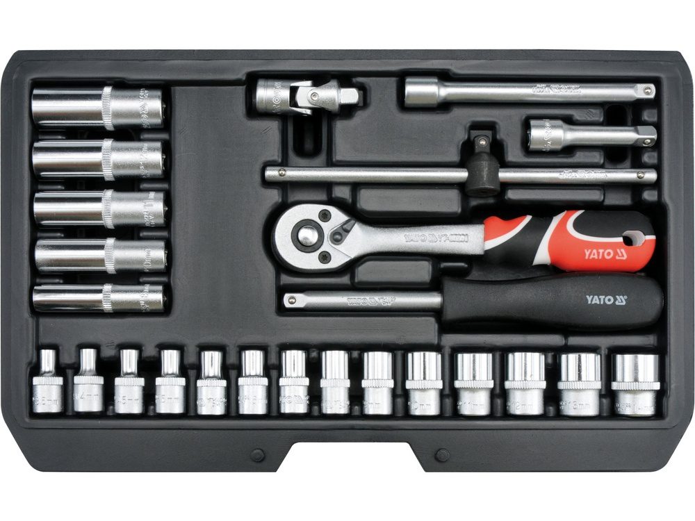 ZESTAW NARZĘDZIOWY YATO 1/4" XS (25 el.) - YT-14461