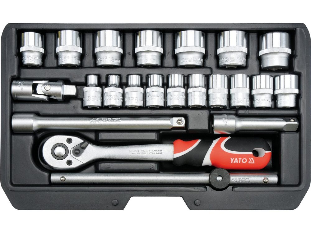 ZESTAW NARZĘDZIOWY YATO 3/8" XS (22 el.) - YT-38561